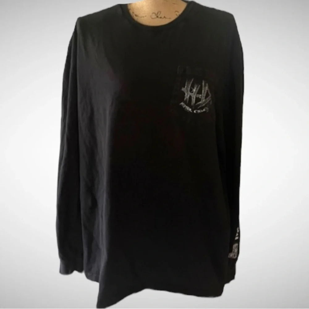 HARLEY DAVIDSON Plus Size Black Widow‎ Womens Long Sleeve T Shirt  |2XL